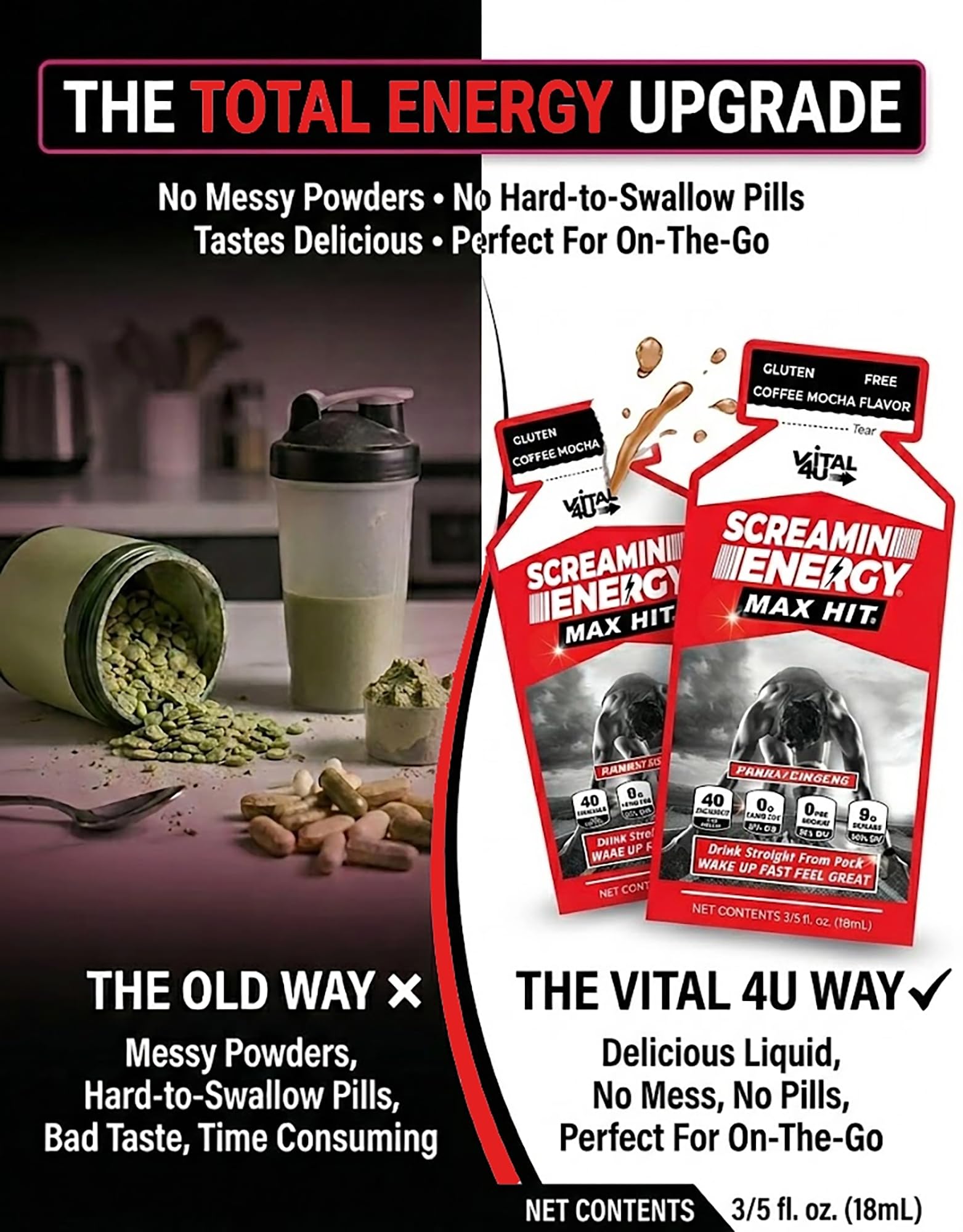 VITAL 4U Screamin Energy Max Hit, vitaminas B para apoyo diario