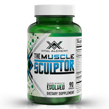 Vital Alchemy Muscle Sculptor, botella de cápsulas para apoyo muscular