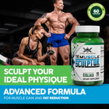 Vital Alchemy Muscle Sculptor, etiqueta frontal con ingredientes clave visibles
