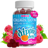 Vital+Boon Dippin' Dots sabor frambuesa, gominola sabrosa para cabello y piel.
