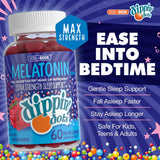 Vital+Boon Dippin' Dots gomitas melatonina 20 mg, close-up de textura suave para dormir