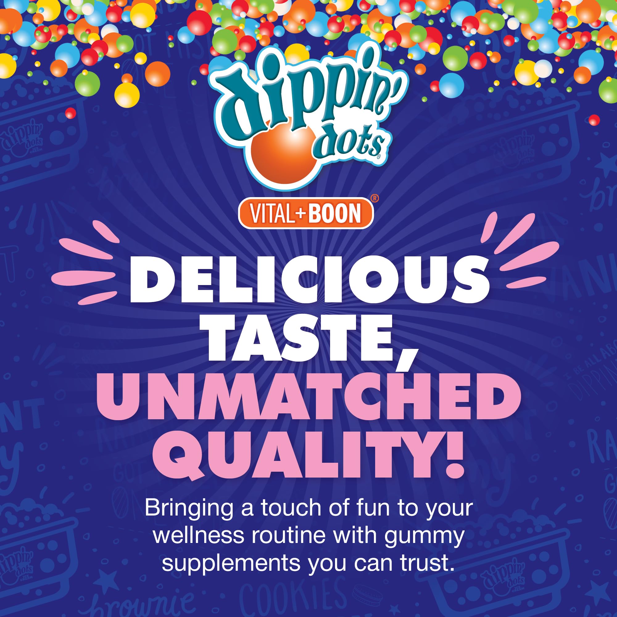 Vital+Boon Dippin' Dots gomitas vegetarianas sin alérgenos para dormir