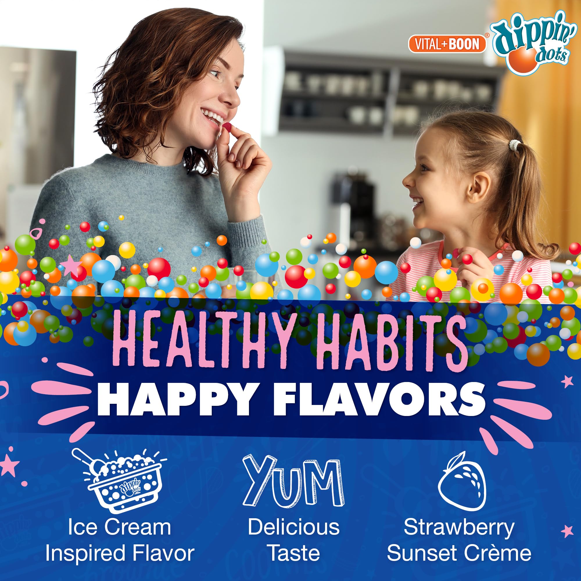 Ingredientes no transgénicos en melatonina Dippin Dots, opción más natural.