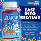Gomitas sabor fresa crema Dippin Dots para niños y adultos, rutina nocturna.