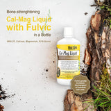 Vital Earth Minerals Cal-Mag Liquid etiqueta nutricional para uso diario.