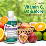 Vital Earth Minerals mezcla vegetariana de frutas y verduras para energía diaria.