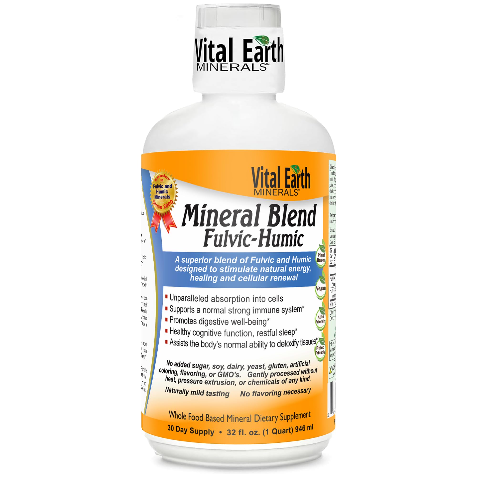 Vital Earth Minerals: Mezcla fulvico-humica para energía natural al verter