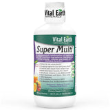 Vital Earth Minerals Super Multi – botella para uso diario y absorción.