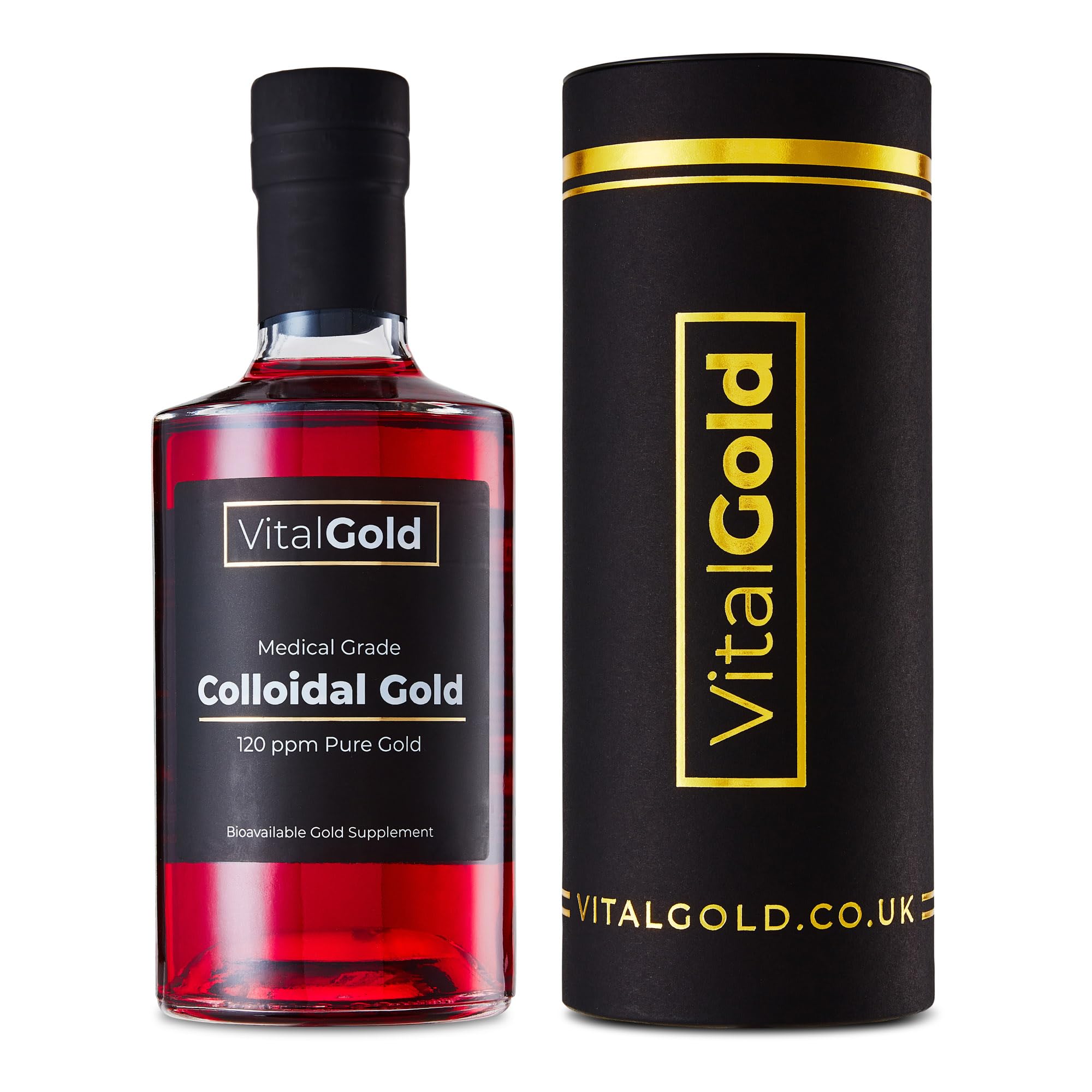 Vital Gold oro coloidal 120ppm en botella de 500 ml para uso diario
