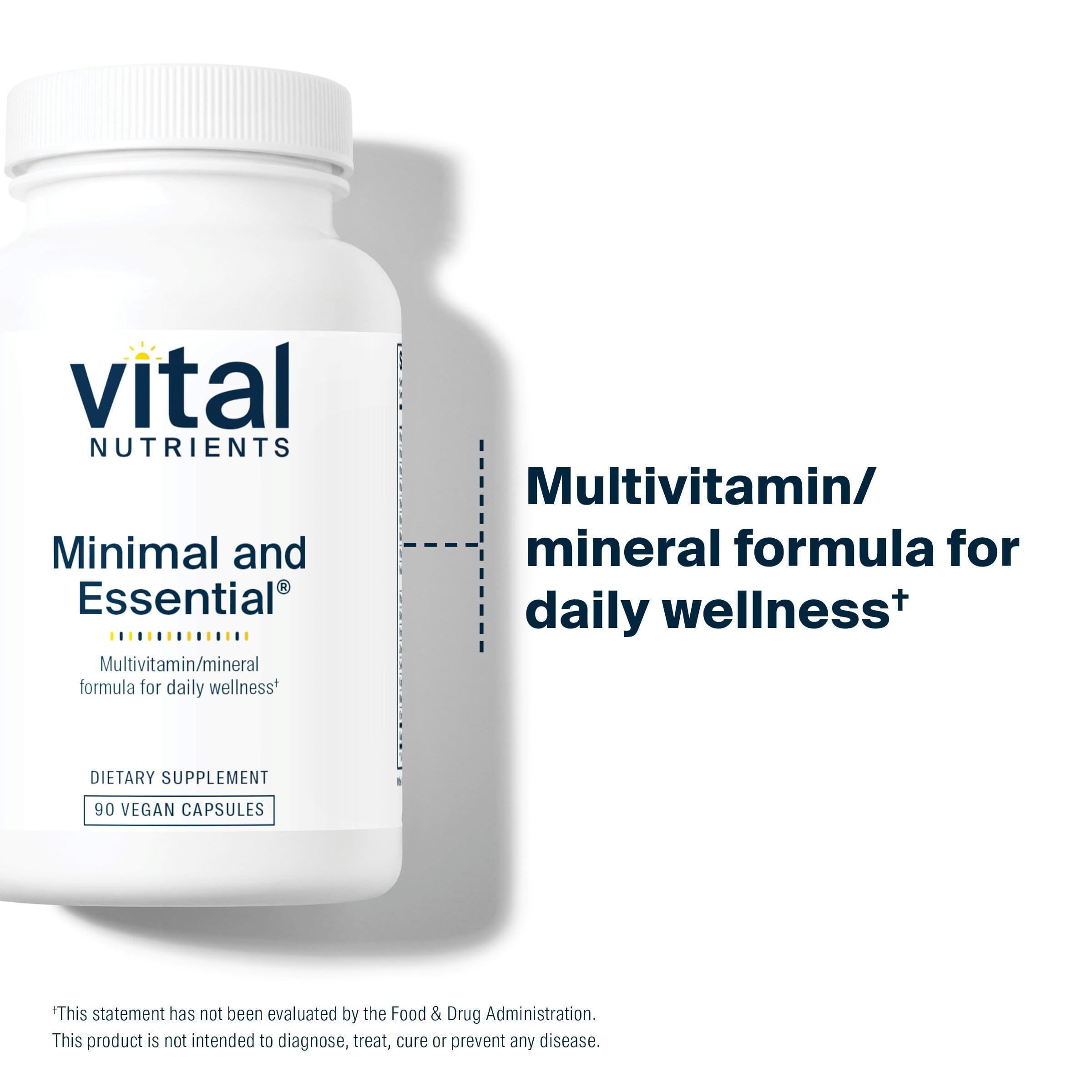Vital Nutrients Minimal Esencial con antioxidantes A C E y selenio para protección celular