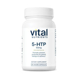 Vital Nutrients 5-HTP: frasco con etiqueta legible para confianza en la compra.