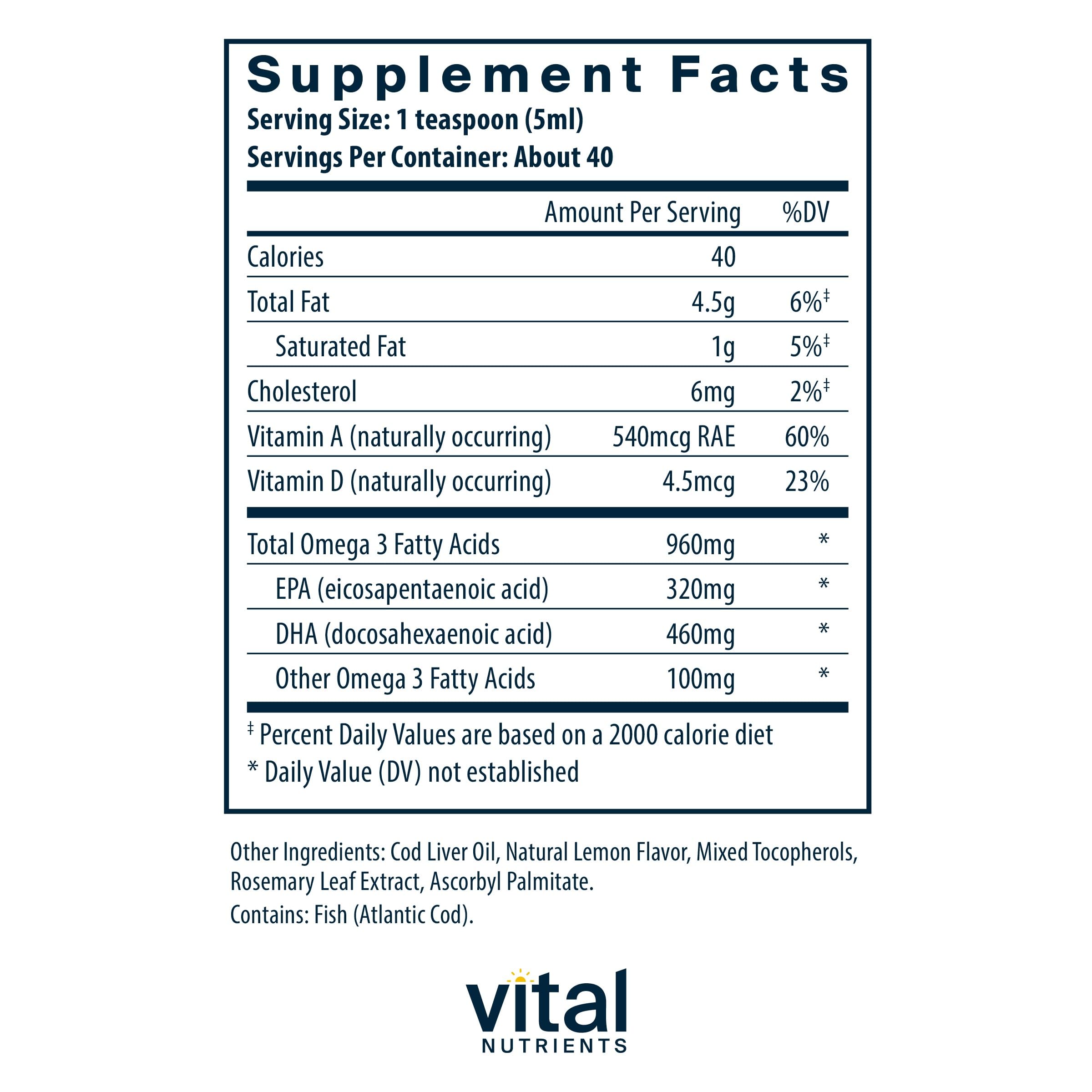Vital Nutrients: etiqueta visible con información de pureza y lote para confianza del consumidor.