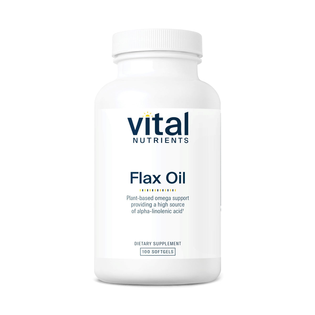 Vital Nutrients Aceite de Linaza prensado en frío en botella, apoyo a la salud cardíaca.