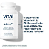 Aller-C de Vital Nutrients: fórmula vegana y libre de gluten, lácteos y soja para usuarios sensibles.