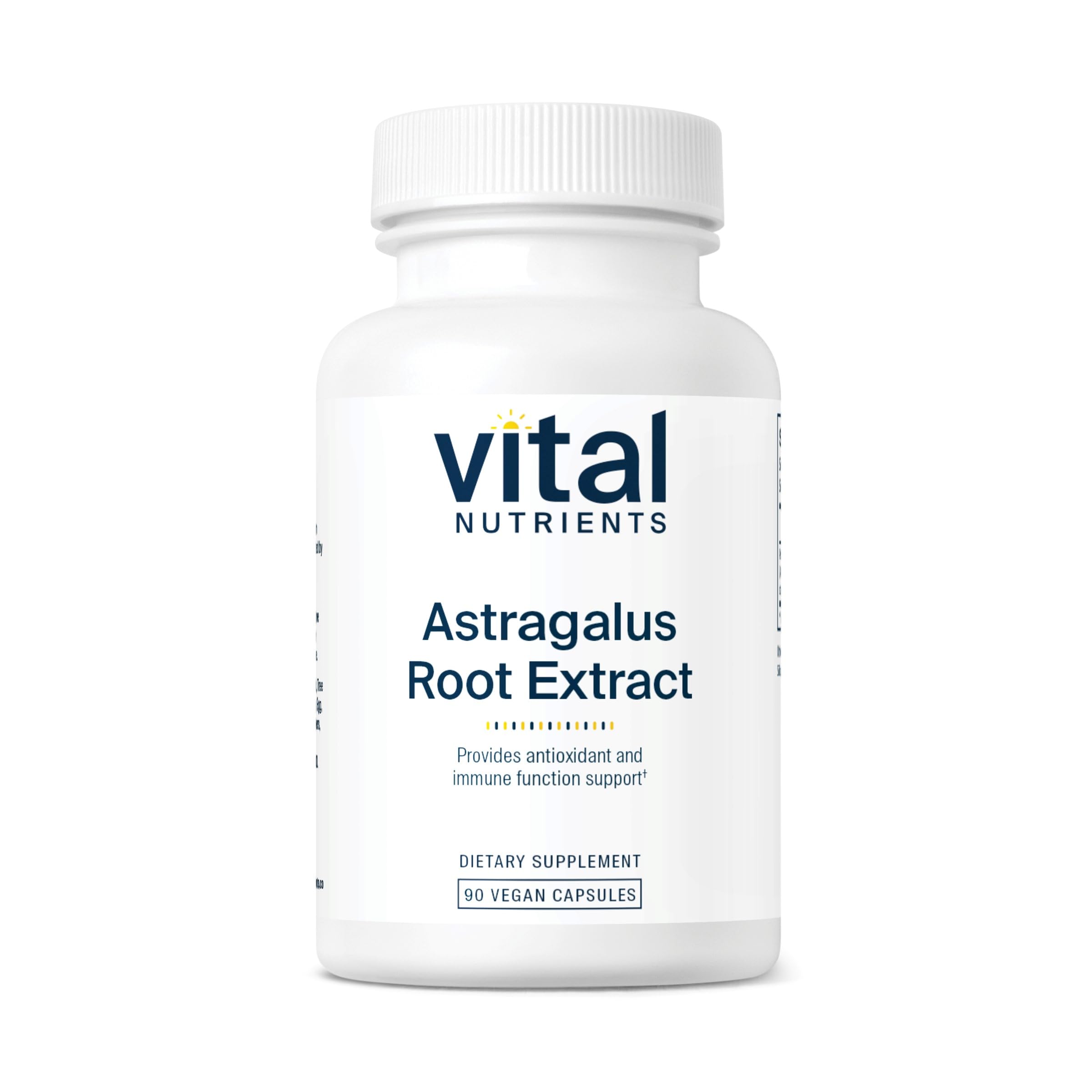 Vital Nutrients Astrágalo: extracto de raíz en cápsulas veganas de 300 mg para apoyo diario.