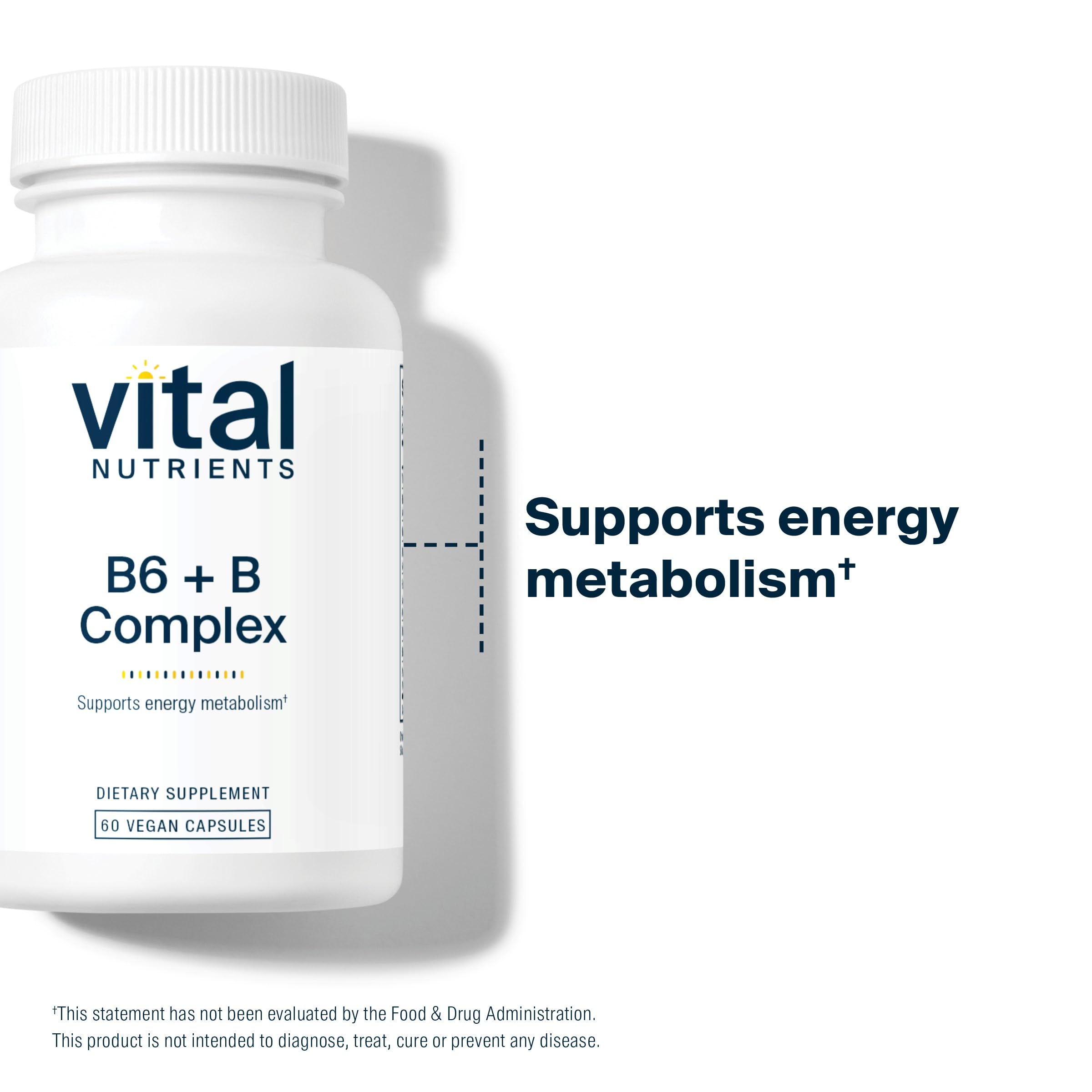 Vital Nutrients B6 B-Complex uso diario: alivio potencial de molestias menstruales.