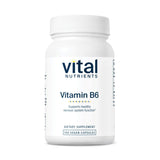 Vital Nutrients B6 vegana: frasco de cápsulas para apoyar el sistema nervioso.