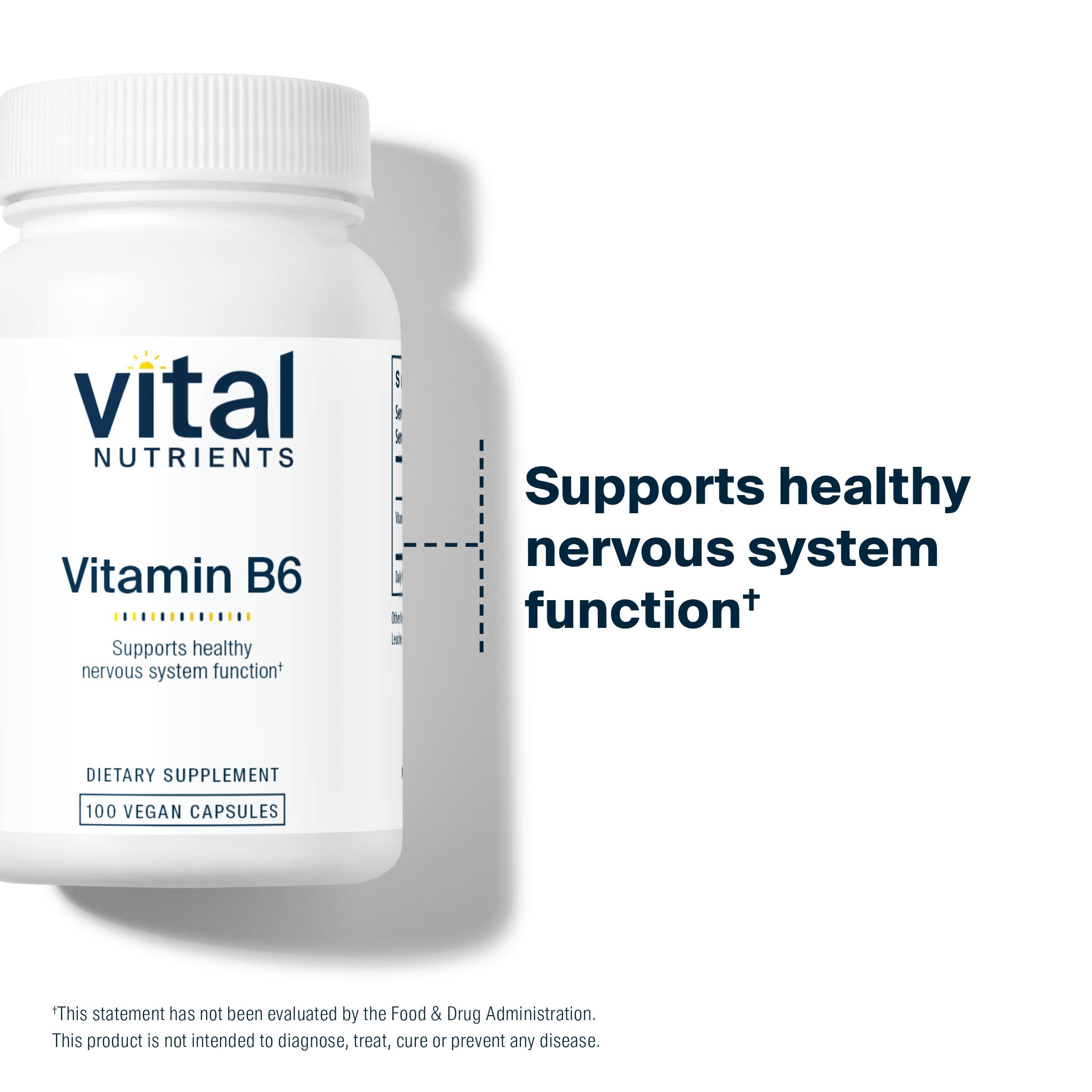 Vital Nutrients B6 vegana: dosis diaria para bienestar general.