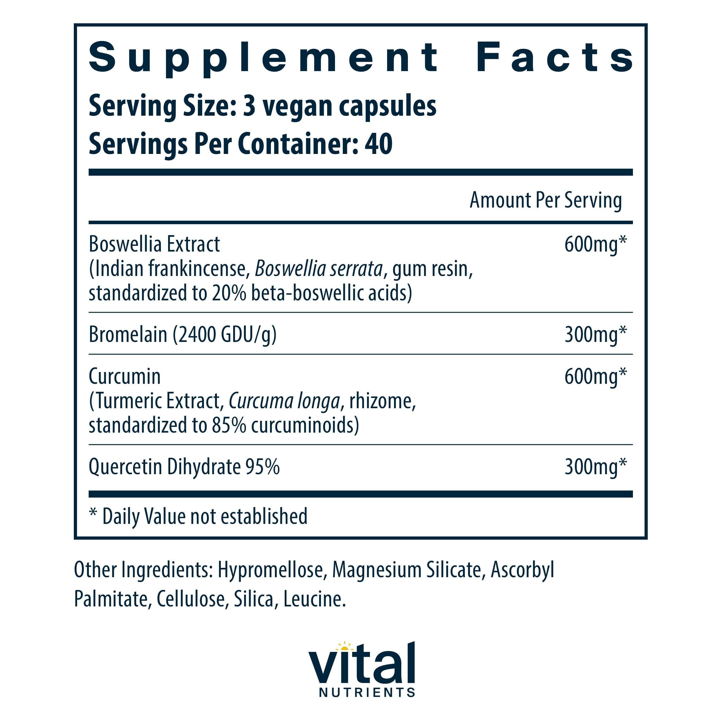 Vital Nutrients BCQ con boswellia: movilidad suave y bienestar cotidiano.