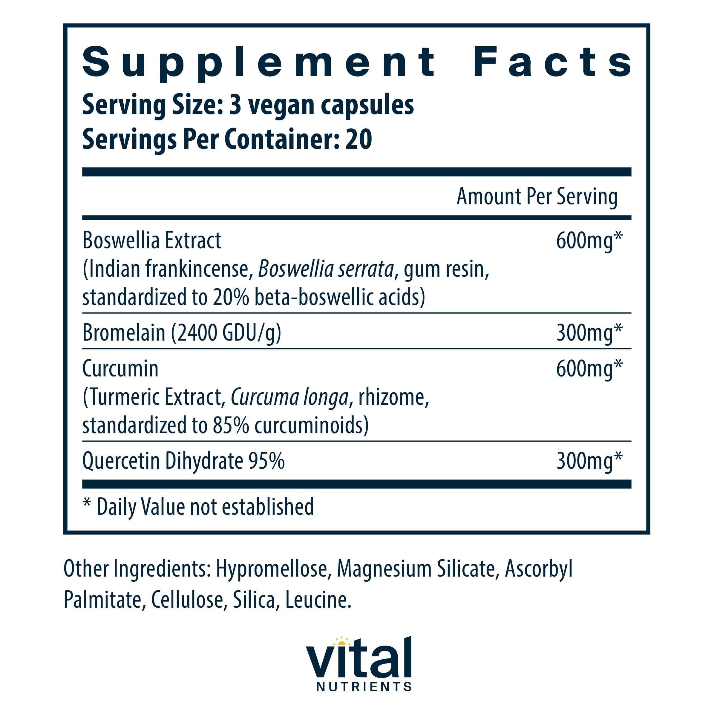 Vital Nutrients BCQ: envase de cápsulas para dosificación diaria práctica