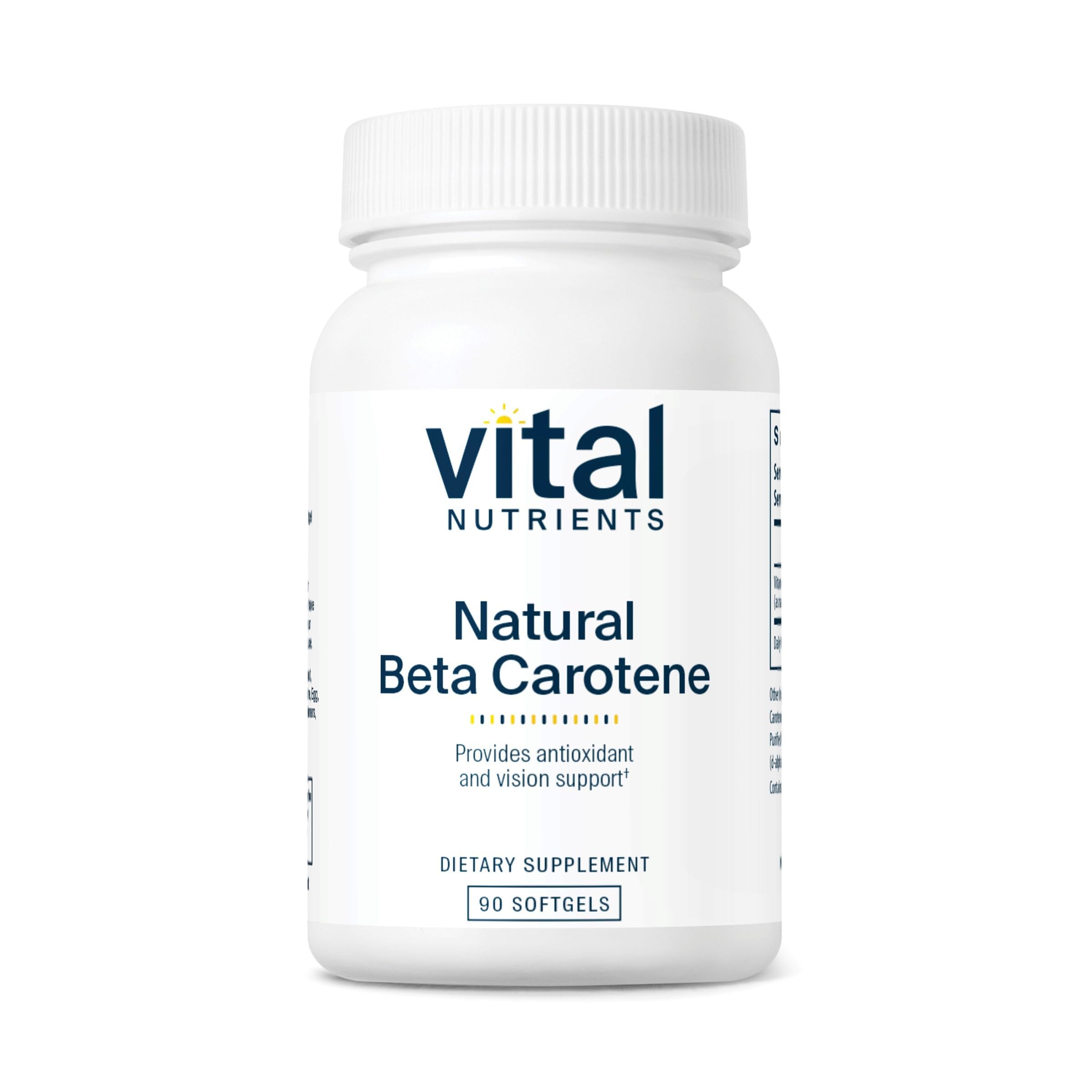 Vital Nutrients beta caroteno natural 25000IU cápsula para apoyo visual