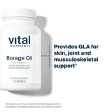 Vital Nutrients etiqueta con información de GLA y beneficios para la piel