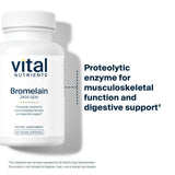 Vital Nutrients Bromelina complemento digestivo apto para uso diario.