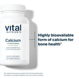 Vital Nutrients calcio citrato malato, envase vegano sin aditivos para salud ósea