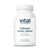 Vital Nutrients calcio citrato malato, cápsulas en frasco, soporte óseo y dental