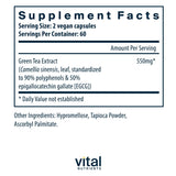 Vital Nutrients cápsulas té verde con alto contenido de catequinas para defensa