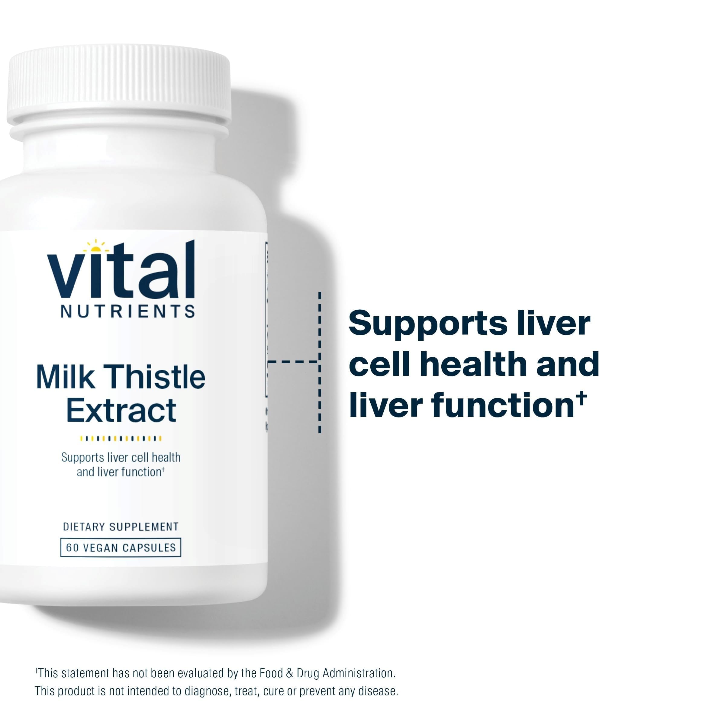 Vital Nutrients Cardo Mariano 250 mg cápsulas, ingesta diaria cómoda.
