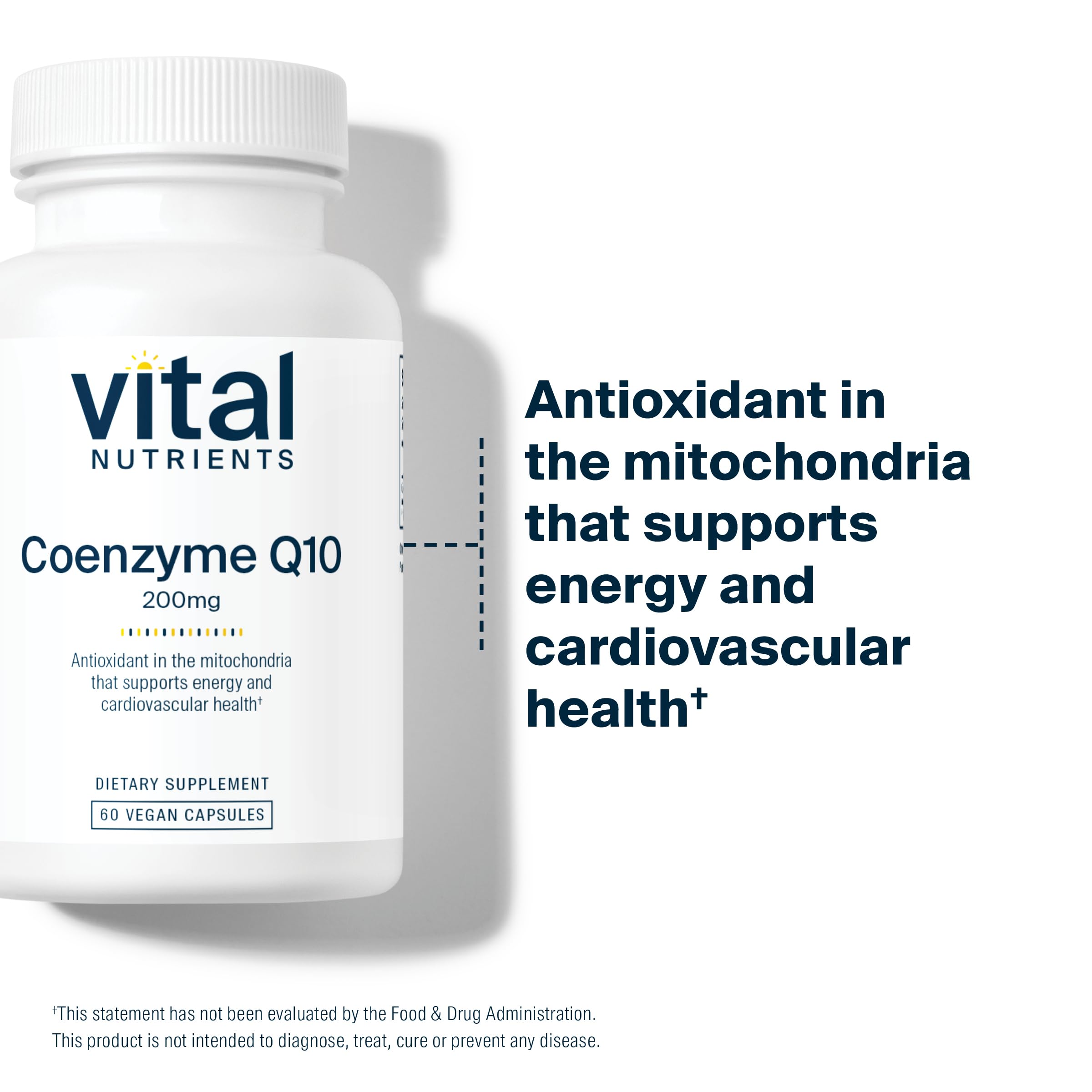 Vital Nutrients CoQ10 200mg: ingredientes clave y fórmula libre de alérgenos