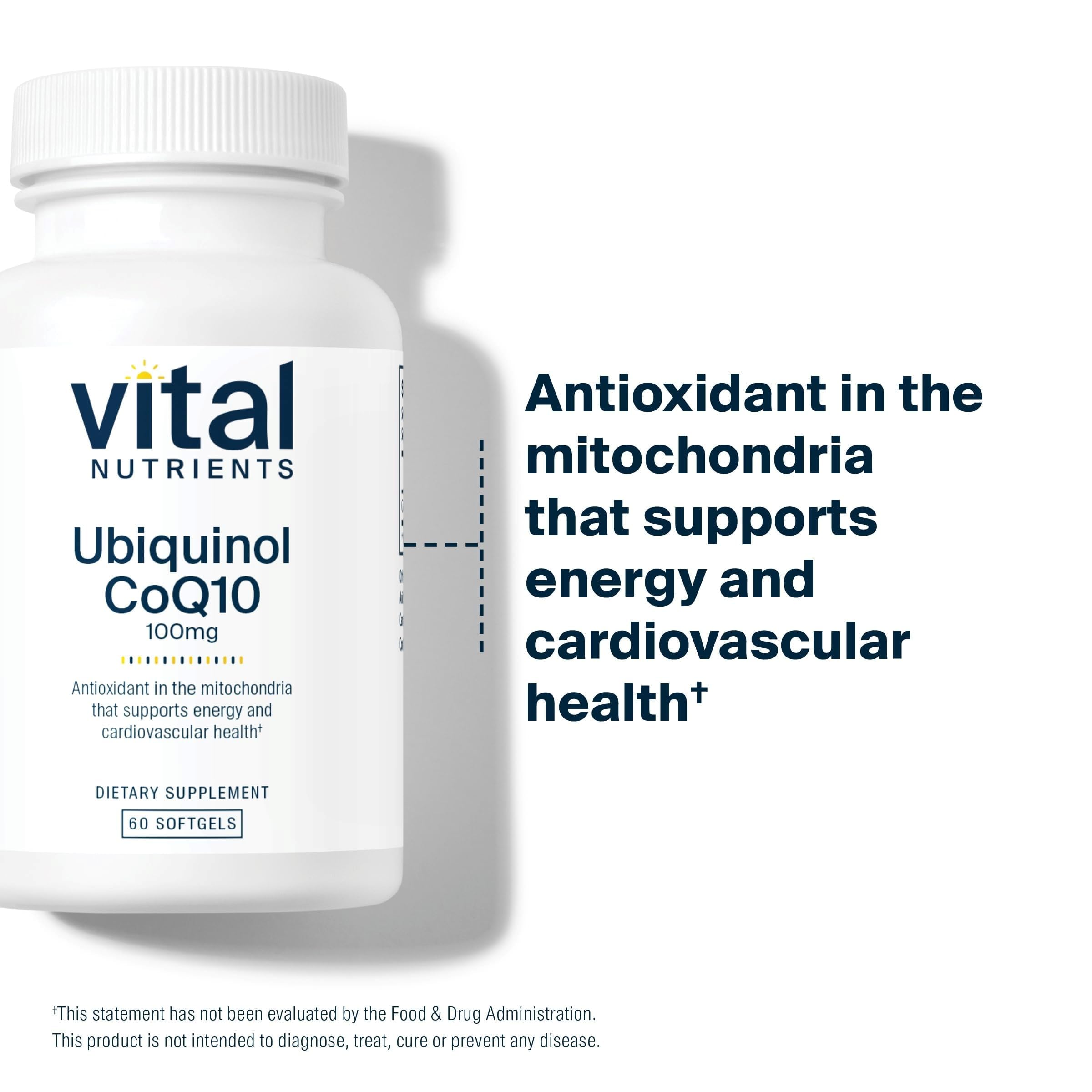 Vital Nutrients CoQ10: apoyo para corazón saludable y circulación.
