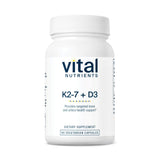 Vital Nutrients D3 K2 cápsulas en botella para soporte potencial de hueso y músculo