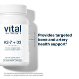 Vital Nutrients D3 K2 etiqueta en botella con información clara