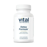 Vital Nutrients Detox Formula: botella frontal, posible apoyo a funciones naturales del hígado.