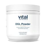 Vital Nutrients DGL Polvo en botella, posible apoyo al revestimiento gastrointestinal.