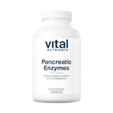 Vital Nutrients enzimas pancreáticas 1000mg frente: soporte digestivo suave tras comidas.