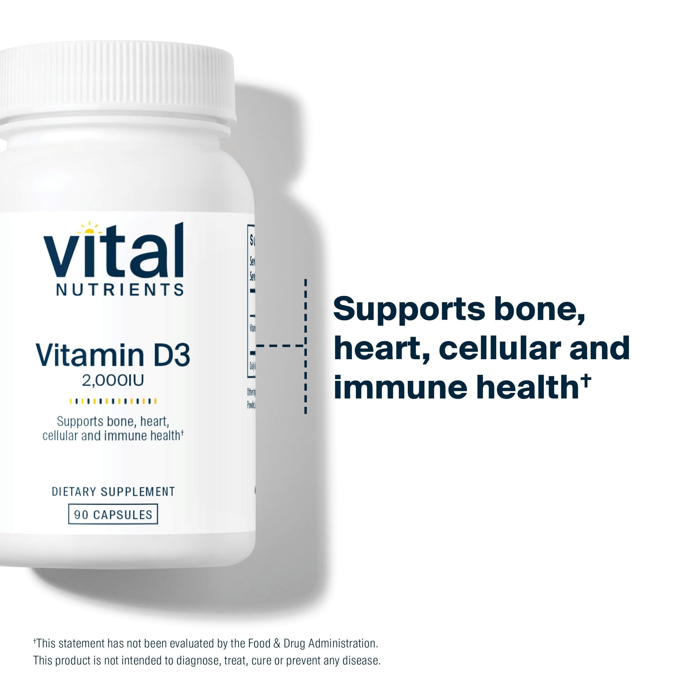 Vital Nutrients Etiqueta limpia, frasco sin alérgenos para mayor tranquilidad