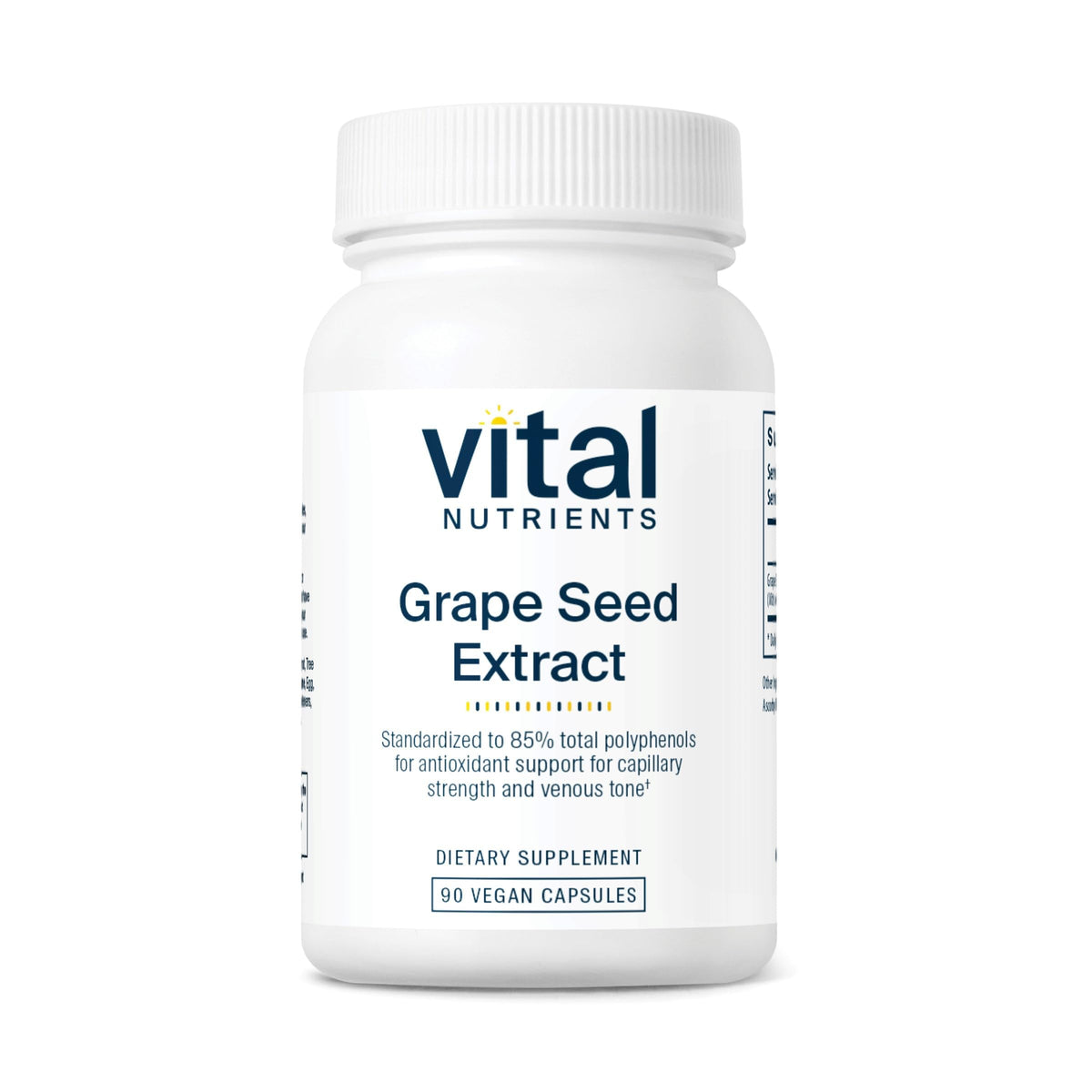 Vital Nutrients extracto de semilla de uva, botella: posible apoyo a la salud capilar y venosa.