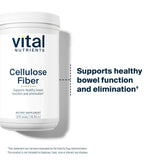 Vital Nutrients fibra de celulosa, cucharilla incluida para dosis precisa cada toma.