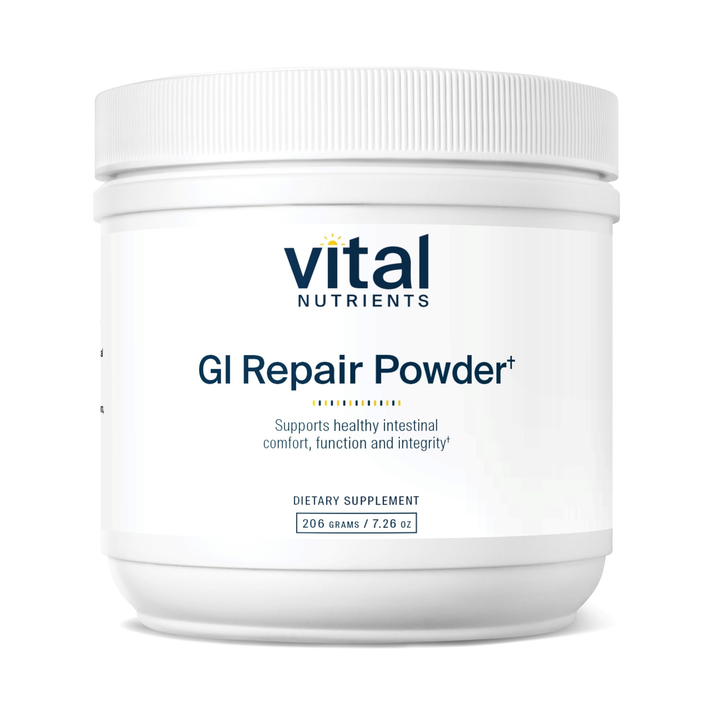 Vital Nutrients GI Repair Powder en bote, ideal para apoyar la salud intestinal diaria.