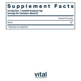 Vital Nutrients glicina en polvo, medidor: uso nocturno para descanso suave