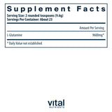 Cucharilla medidora de Vital Nutrients Glutamina para dosis precisas diarias