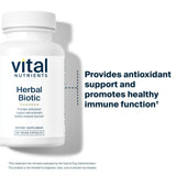 Vital Nutrients Herbal Biotic, notas de seguridad y calidad en el envase.