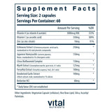 Vital Nutrients Herbal Biotic: etiqueta clara que destaca ingredientes herbales.