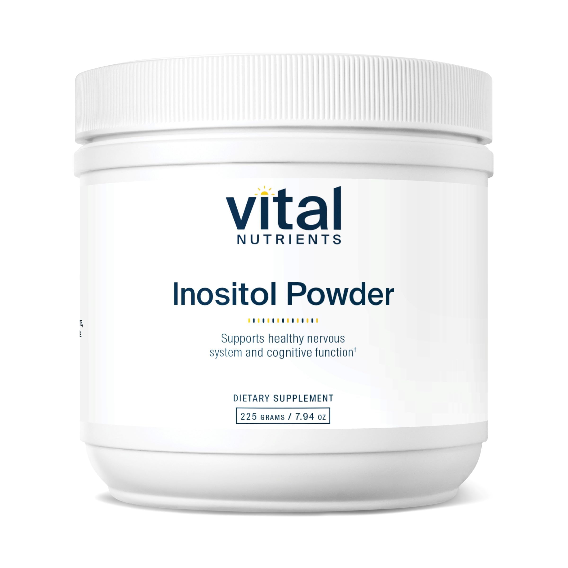 Vital Nutrients Inositol en polvo, taza medidora para dosis diaria