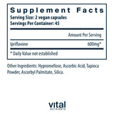 Vital Nutrients Ipriflavona 600mg: cápsulas en primer plano para salud ósea