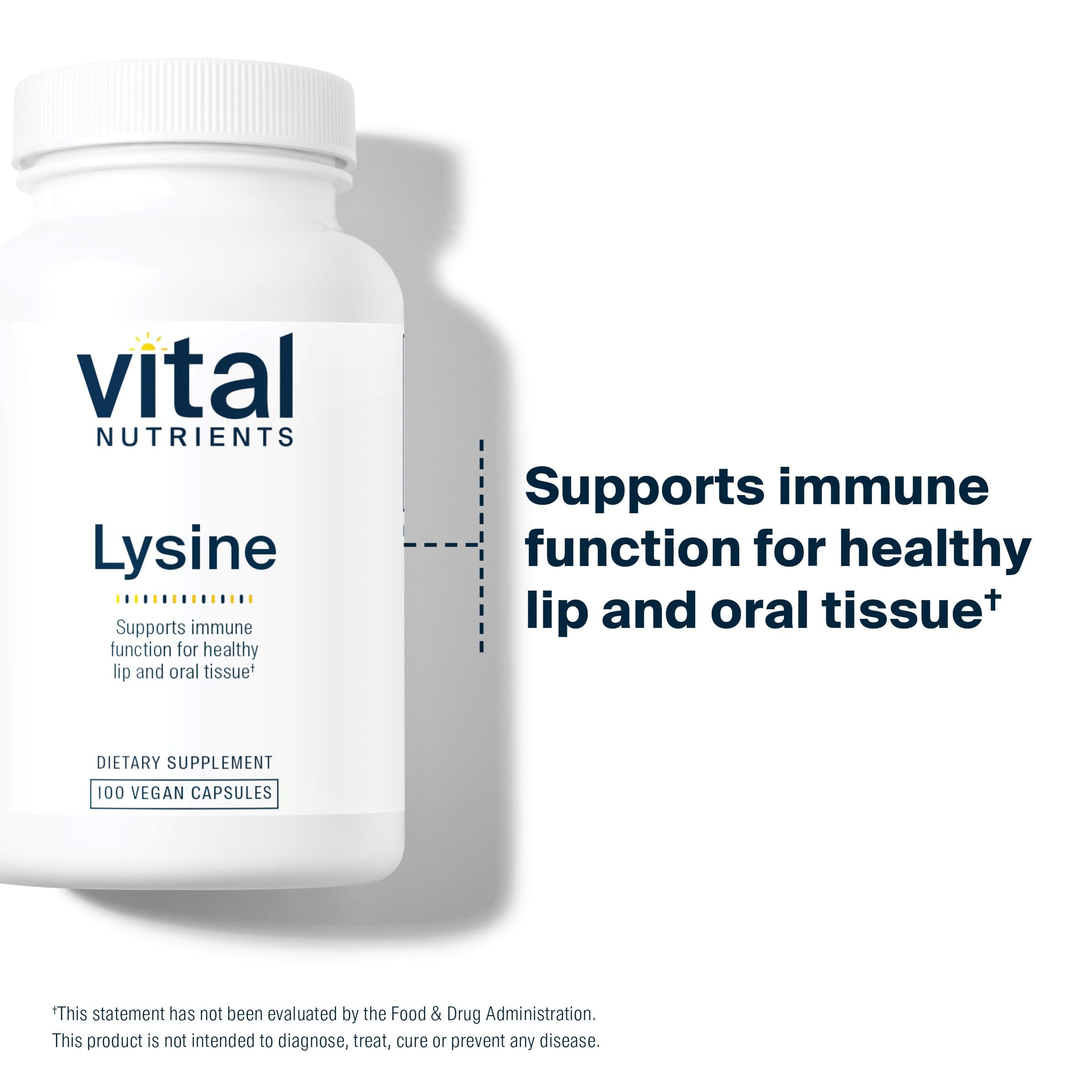 Vital Nutrients Lisina: apoyo a las defensas naturales del cuerpo.