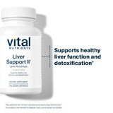 Etiqueta de Vital Nutrients Soporte Hepático II: información clara sobre ingredientes y calidad.